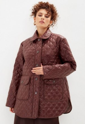 Куртка утепленная Noele Boutique Stitch. Цвет: коричневый
