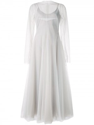 Платье миди из тюля Marc Le Bihan. Цвет: белый