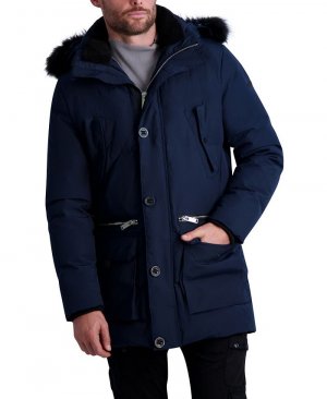 Мужская парка Paris с курткой на капюшоне подкладке из шерпы , синий Karl Lagerfeld