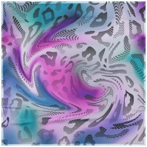 Платок ,90х90 см, мультиколор, фиолетовый LEO VENTONI. Цвет: мультиколор
