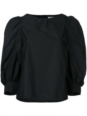 Блузка с рукавами-баллон Atlantique Ascoli. Цвет: чёрный