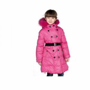 Пальто , зимнее, размер 134, розовый Pulka. Цвет: розовый