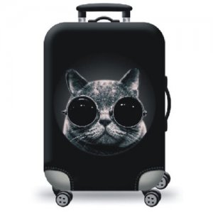 Чехол на чемодан M SUPRA подходит для чемоданов размера / Защитный багажа Товары путешествий В поездку. Цвет: черный