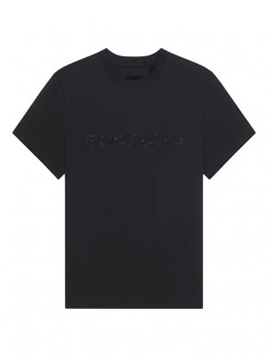 Хлопковая футболка со стразами , черный Givenchy