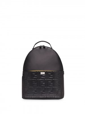 Рюкзак с тиснением FF Fendi. Цвет: черный