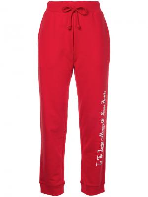 Спортивные штаны с принтом сзади G.V.G.V.Flat. Цвет: красный