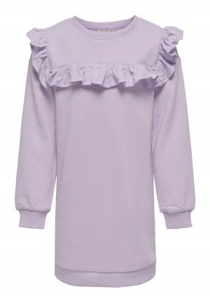 Платье дневное KOGOFELIA L/S FRILL DRESS BO SWT Kids ONLY, цвет pastel lilac Only