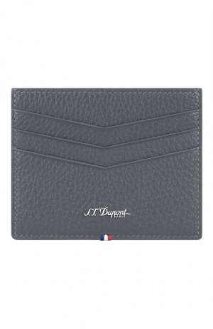 Кожаный футляр для кредитных карт S.T. Dupont. Цвет: серый