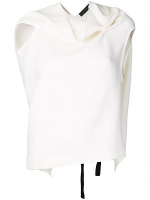 Блузка с воротником-хомут Roland Mouret. Цвет: белый
