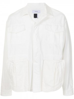 Куртка с карманами Facetasm. Цвет: белый
