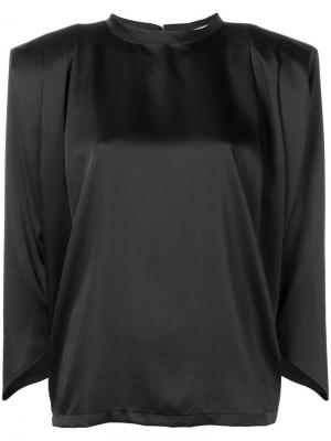 Блузка с объемными рукавами Nineminutes. Цвет: черный