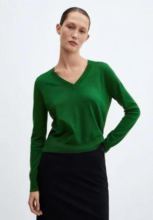 Пуловер Mango LUKAV. Цвет: зеленый