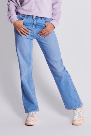 Синие джинсы Carol для девочек с прямыми штанинами , синий Lee