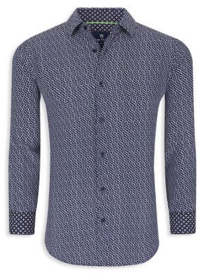 Рубашка-платок приталенного кроя на пуговицах , цвет Navy Dots Tom Baine