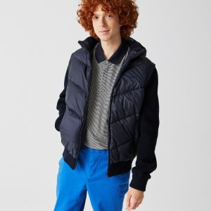 Верхняя одежда Мужская куртка-безрукавка c отстегивающимися рукавами Lacoste. Цвет: тёмно-синий