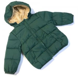 Демисезонная куртка для мальчика и девочки Плюш Зеленый 104р-р Спиногрызы. Цвет: зеленый