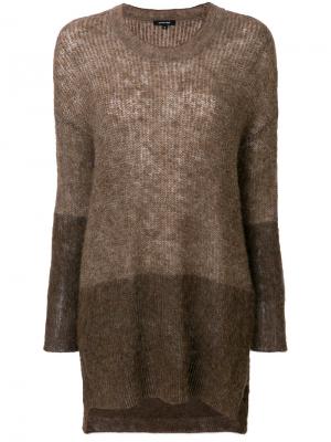 Двухцветный свитер Pas De Calais. Цвет: коричневый