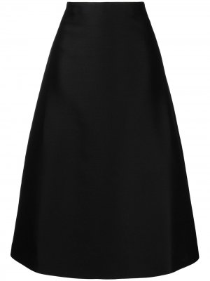 High-waisted midi A-Line skirt GIA STUDIOS. Цвет: черный