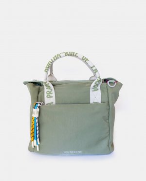 Зеленая нейлоновая сумочка с яркой кисточкой Agatha Ruiz de la Prada, зеленый Prada