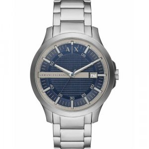 Наручные часы , серебряный, синий Armani Exchange. Цвет: синий