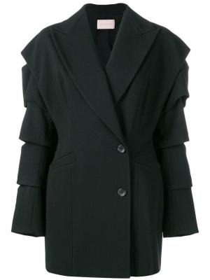 Пальто с разрезами на рукавах Christopher Kane. Цвет: черный