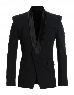 Пиджак с атласными лацканами , черный Balmain