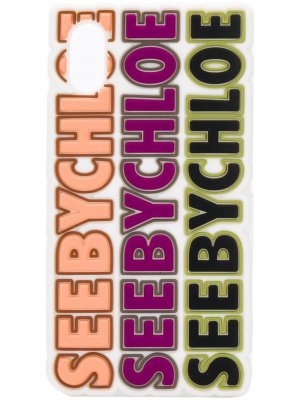 Чехол для iPhone X с логотипом See By Chloé. Цвет: белый