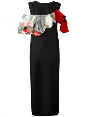 Платье с лоскутными оборками Toga. Цвет: чёрный