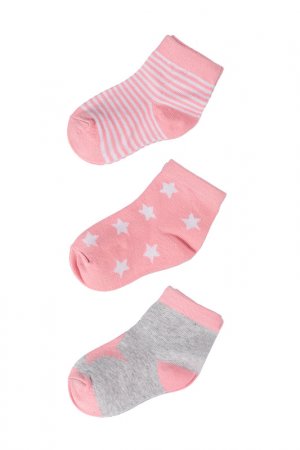 Носки (3 пары) для девочек 5.10.15.. Цвет: розовый
