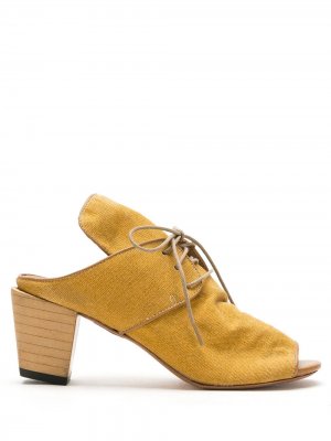 Туфли на шнуровке MATRI. Цвет: желтый