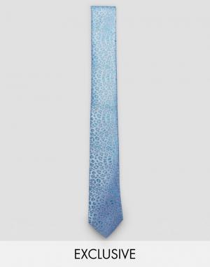 Жаккардовый галстук с леопардовым принтом Noose & Monkey. Цвет: синий