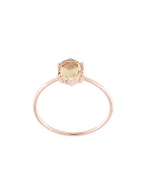 Кольцо Rose Cut из розового золота с кварцем Natalie Marie. Цвет: розовый