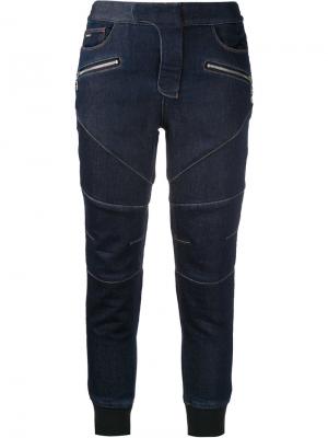 Укороченные джинсовые брюки Loveless. Цвет: синий