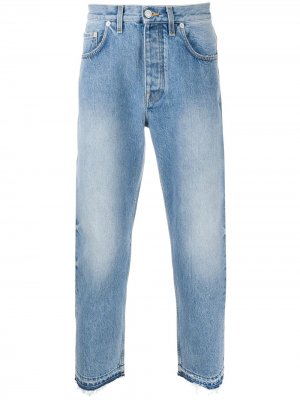 Укороченные джинсы средней посадки Harmony Paris. Цвет: синий