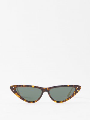 Солнцезащитные очки missdior b4u из ацетата с треугольными линзами и кошачьим глазом DIOR, коричневый Dior