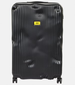 Большой чемодан для регистрации в полоску , черный Crash Baggage