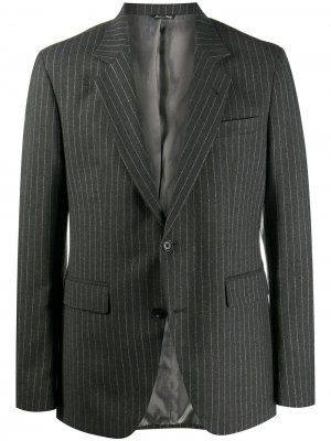 Однобортный пиджак в тонкую полоску Reveres 1949. Цвет: серый