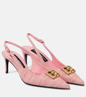 Туфли-лодочки 65 с пяткой на пятке логотипом , розовый Dolce&Gabbana