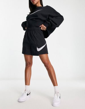 Черные тканые шорты с большим логотипом Essential Nike