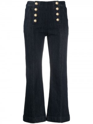 Укороченный брюки с декоративными пуговицами Michael Kors. Цвет: синий