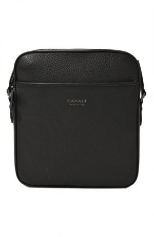 Кожаная сумка Canali. Цвет: чёрный