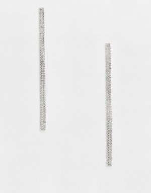 Серьги с подвесками в 3 ряда и кристаллами Swarovski от -Очистить Krystal London