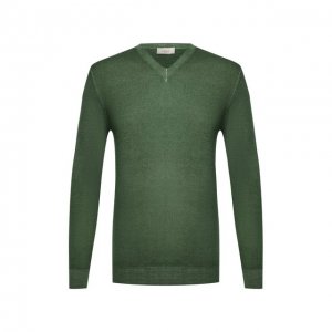 Шерстяной пуловер Altea. Цвет: зелёный
