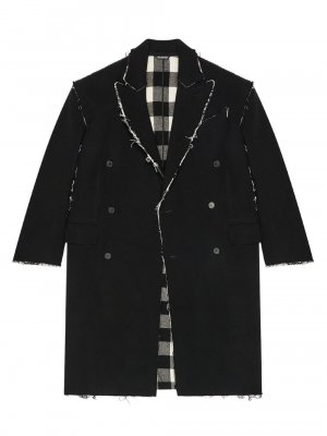 Пальто с необработанными краями , черный Balenciaga