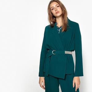 Куртка-блейзер приталенная DEVY SUNCOO. Цвет: зеленый лесной