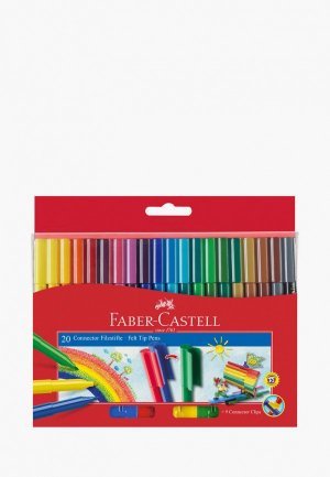 Набор фломастеров Faber-Castell Connector, смываемые, соединяемые колпачки, 20 цв.. Цвет: разноцветный
