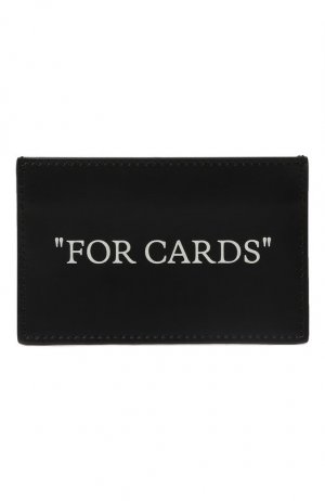 Кожаный футляр для кредитных карт Off-White. Цвет: чёрный