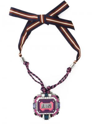 Ожерелье Timeless на ленте с подвеской Lanvin. Цвет: розовый
