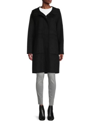 Куртка-анорак из смесовой шерсти, черный Donna Karan