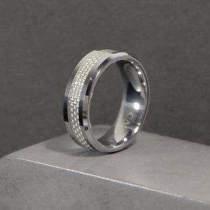 Кольцо CARRAJI, карбон, размер 22, серебряный Carraji. Цвет: серебристый
